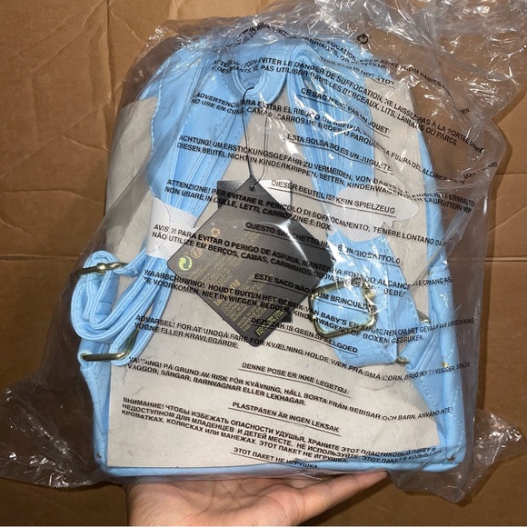 Loungefly Disney Castle Blue Quilted Mini Backpack NWT - Picture 8 of 9